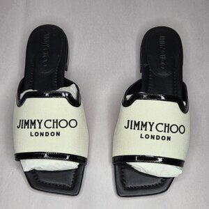 NWT Jimmy Choo Women's Nako Flats Latte Mix